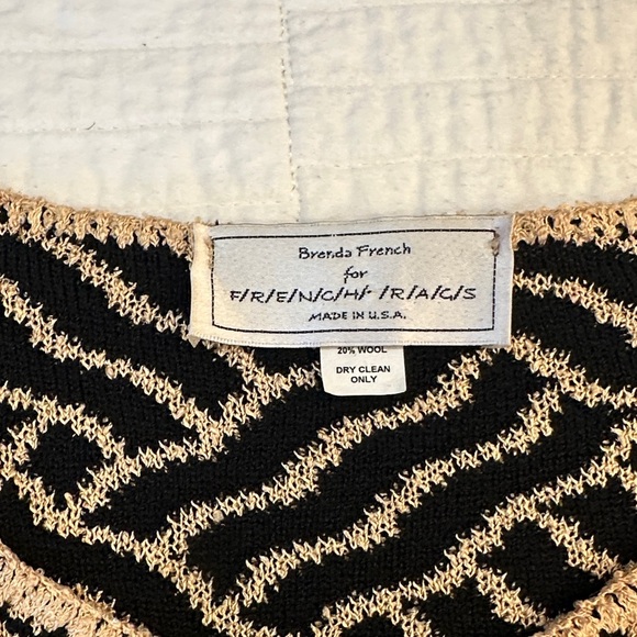 Vintage Brenda French Knit Cardigan Zip Wool Blend EUC Boxy coastal grandmother - Picture 3 of 8